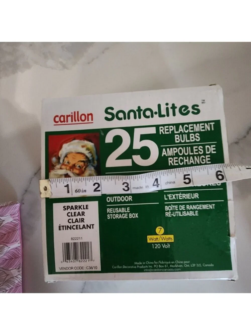 Carillon Santa Lites 25 Clear Replacement Bulbs‎ Outdoor 1200 Hour Reusable
